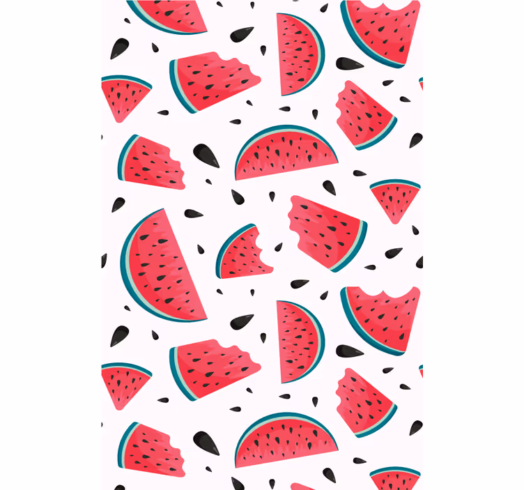 Patroon van watermeloenplakjes rolgordijn fruit en groente - TenStickers