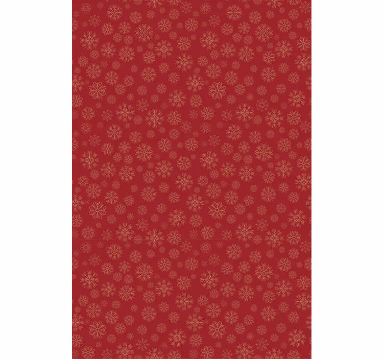 Sneeuwvlokpatroon rolgordijn rood - TenStickers
