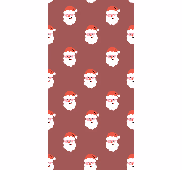 Patroon van kerstmangezichten rolgordijn series en film - TenStickers