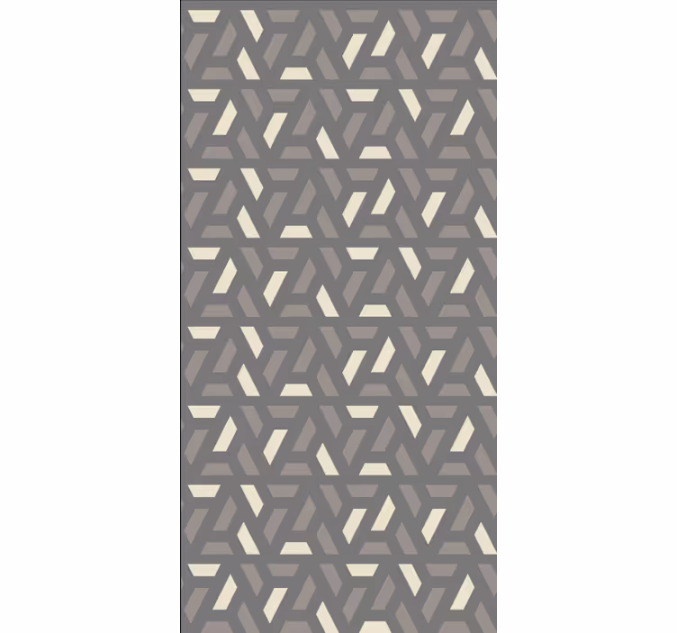 Geometrisch neutraal patroon moderne raambekleding - TenStickers