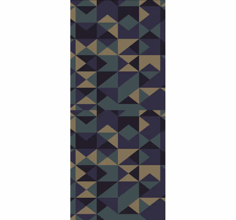 Geometrische patroonblokken moderne raambekleding - TenStickers