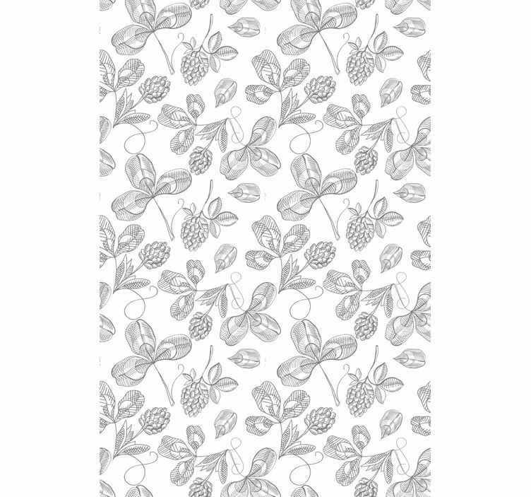 Rolgordijn bloemen Bloemen borduurwerk - TenStickers
