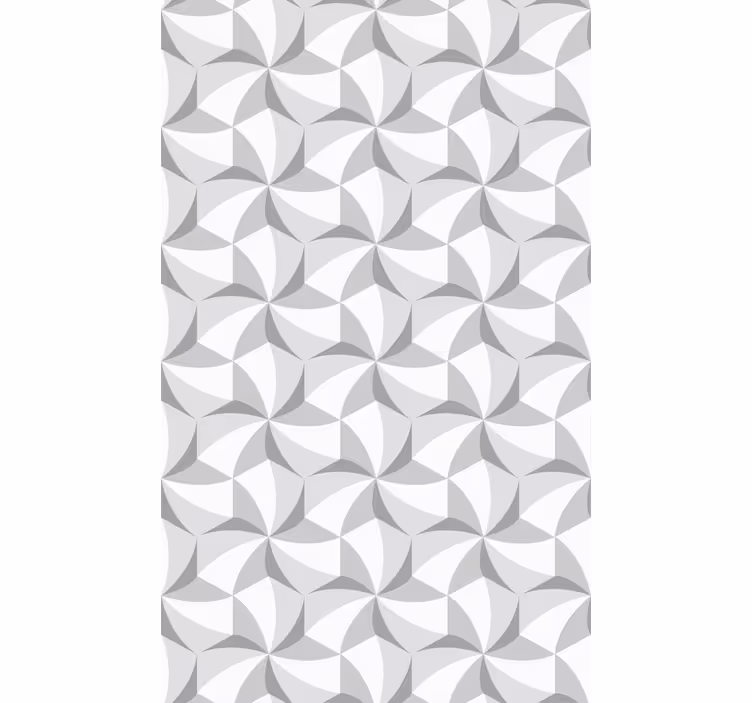 Geometrisch grijs thema moderne raambekleding - TenStickers
