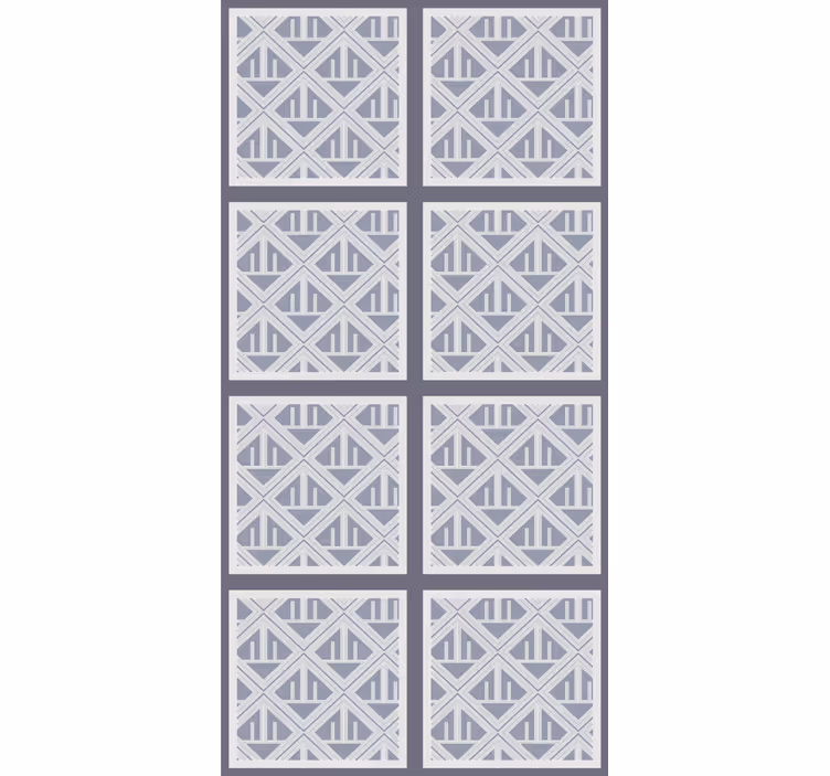 Geometrische patroonsecties moderne raambekleding - TenStickers