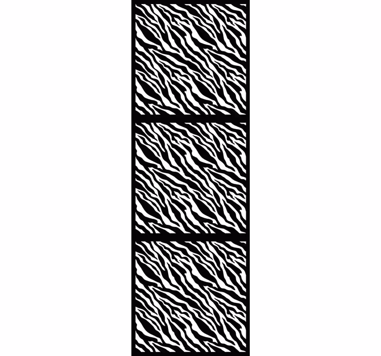 Gestileerd zebrapatroon rolgordijn dieren - TenStickers