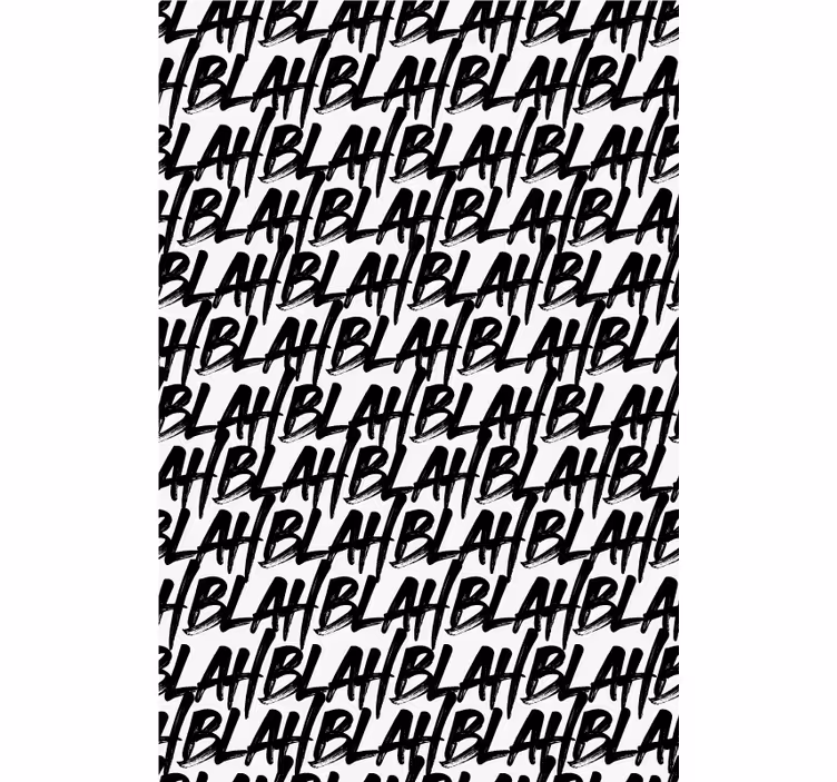 Expressief typografisch patroon rolgordijn met tekst - TenStickers
