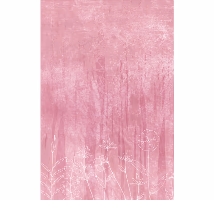 Rolgordijn bloemen en planten met silhouetdesign - TenStickers