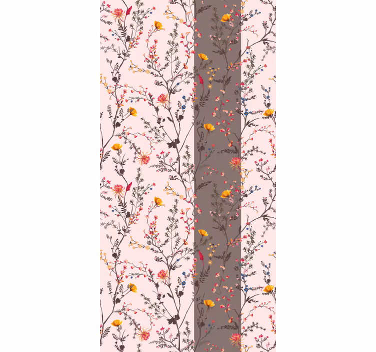 Elegant vogelmotief rolgordijn bloemen en planten - TenStickers