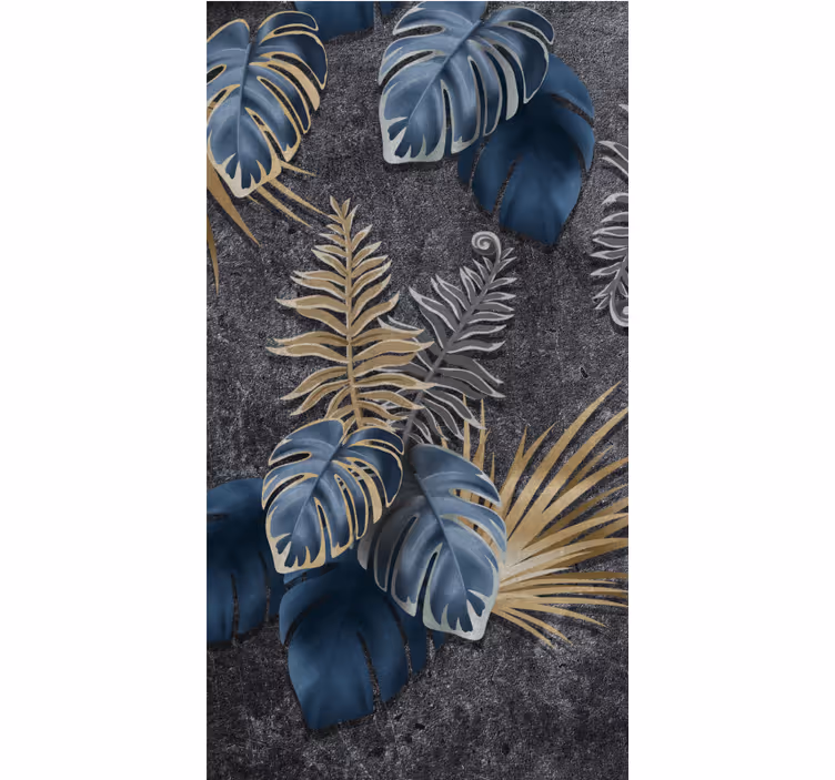 Tropische bladschikking rolgordijn bloemen en planten - TenStickers