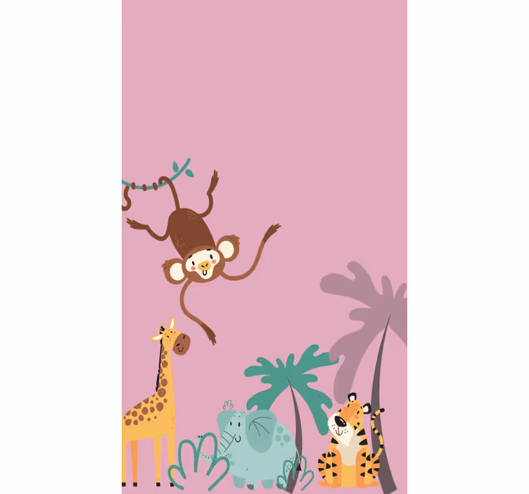 Rolgordijn kinderkamer met diermotieven - TenStickers