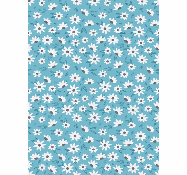 Madeliefjes bloemenmotief rolgordijn eetkamer - TenStickers