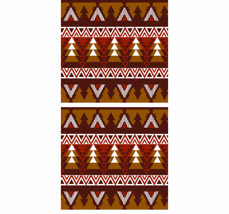 Geometrisch bospatroon raambekleding Scandinavisch - TenStickers