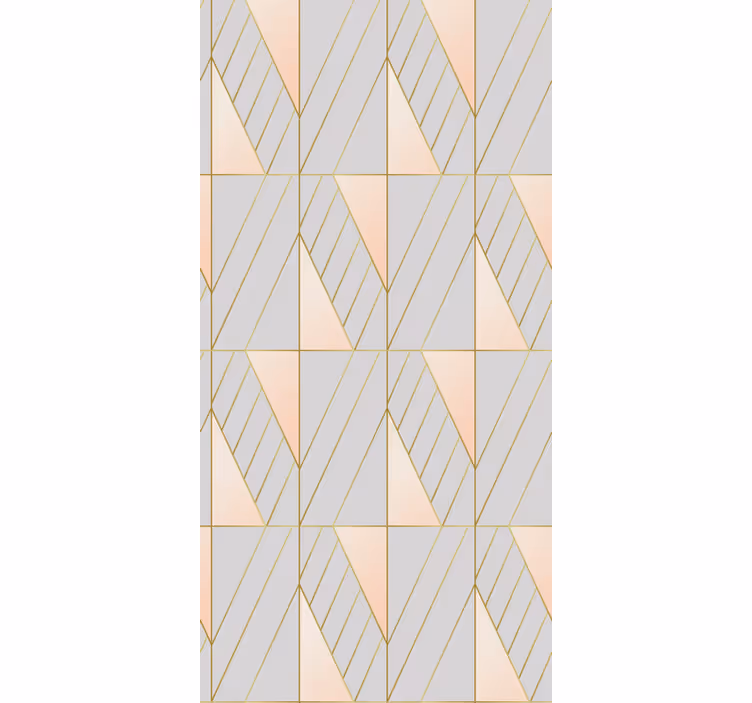 Geometrische patroonlijnen moderne raambekleding - TenStickers