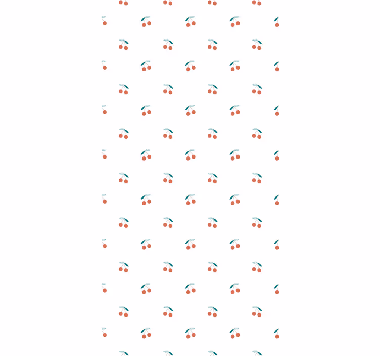 Kersenpatroon ontwerp rolgordijn fruit en groente - TenStickers