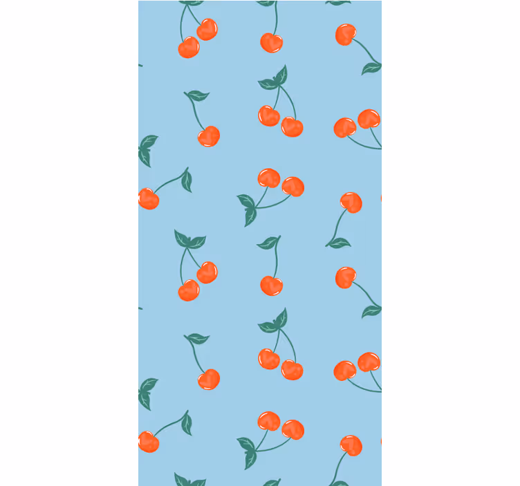 Kersentakjes patroon rolgordijn fruit en groente - TenStickers