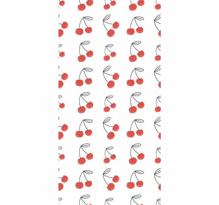 Kersenfruitpatroon rolgordijn fruit en groente - TenStickers