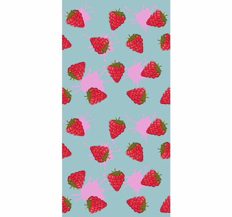 Aardbeienspatten rolgordijn fruit en groente - TenStickers