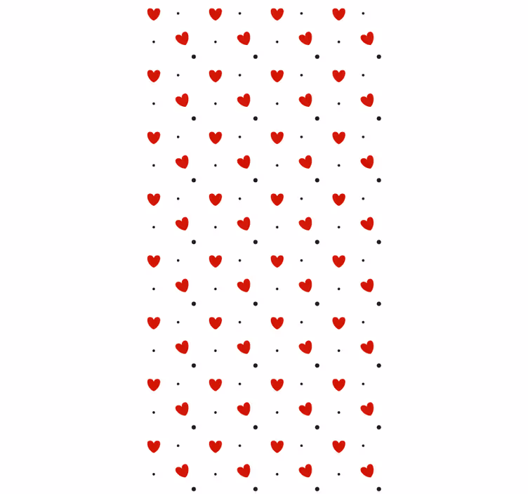 Hartpatroon vreugde romantisch rolgordijn - TenStickers