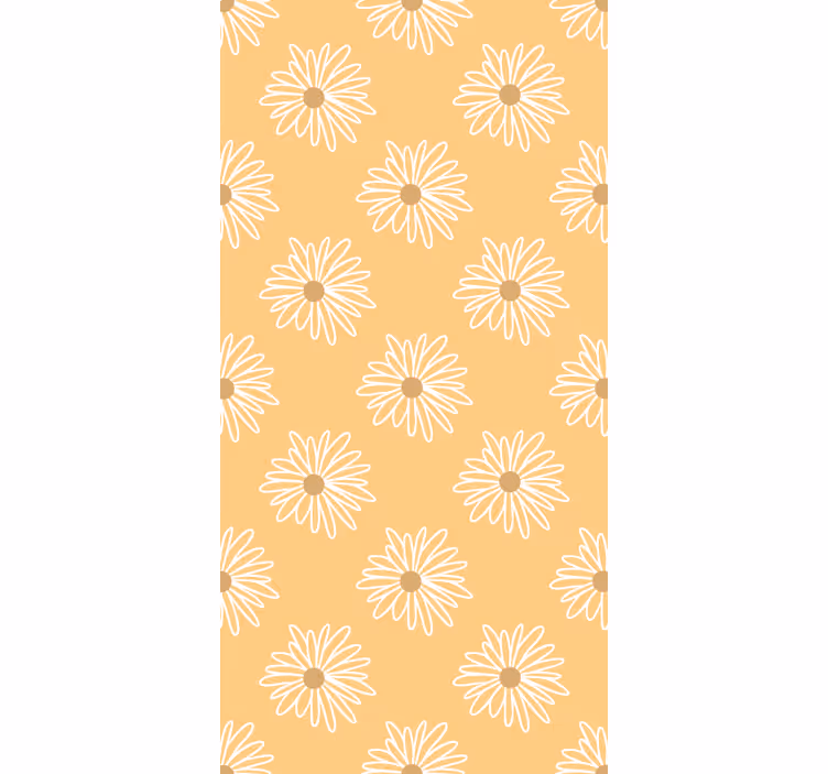 Geel madeliefjes ontwerp rolgordijn bloemen - TenStickers
