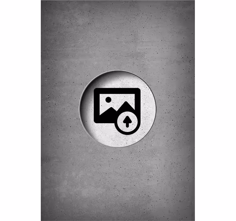 Gepersonaliseerde rolgordijn woonkamer beton - TenStickers
