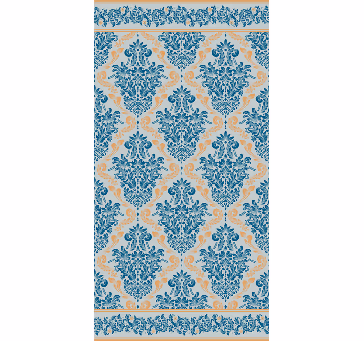 Bloemen barok patroon elegant raambekleding - TenStickers