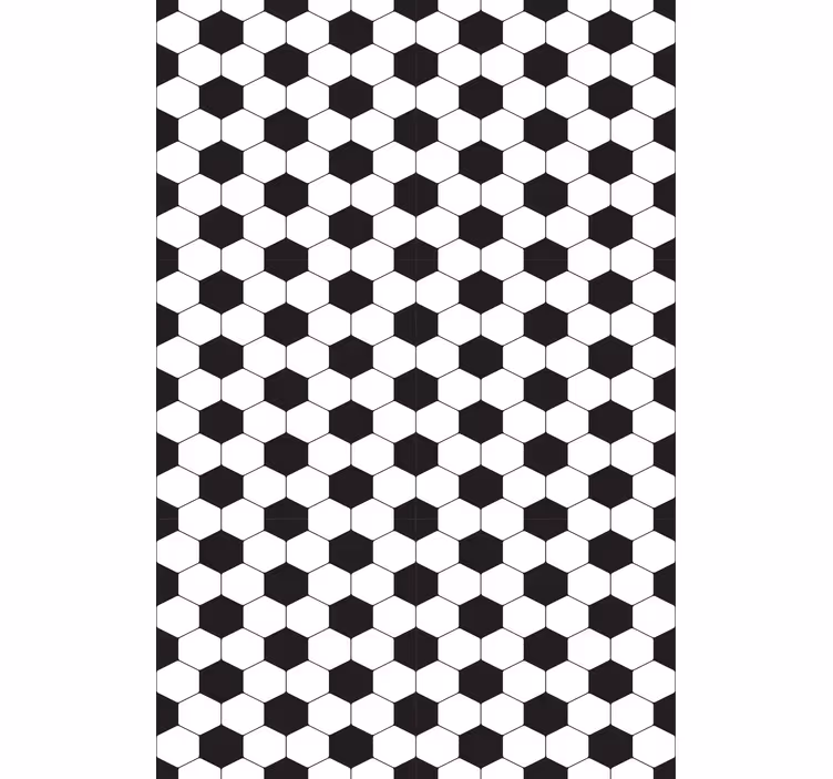 Hexagonaal patroon voetbal rolgordijn - TenStickers