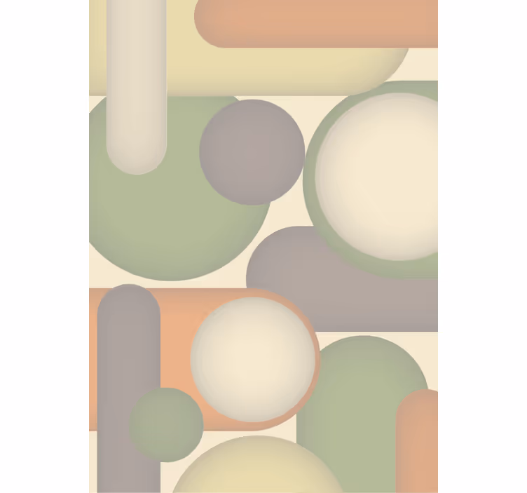 Geometrische cirkelopstelling moderne raambekleding - TenStickers