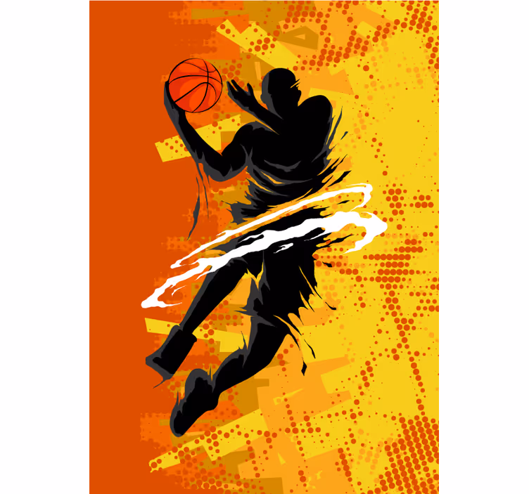 Rolgordijn tienerkamer speler basketbal - TenStickers