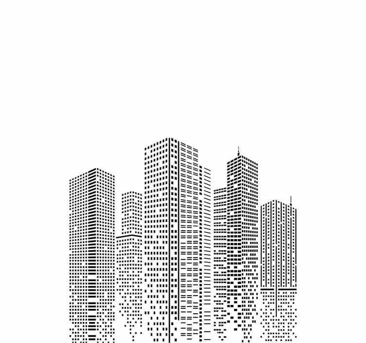 Skyline Rolgordijn kantoor - TenStickers