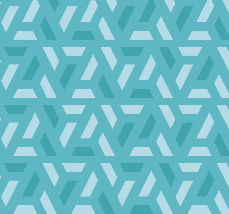 Driehoeken patroon Rolgordijn turquoise - TenStickers