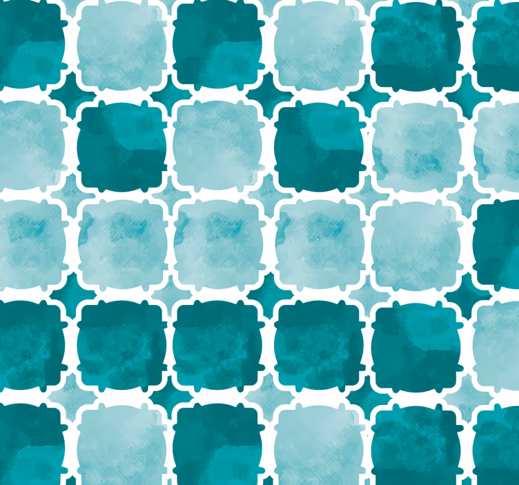 Aquarel tegels Raambekleding woonkamer - TenStickers