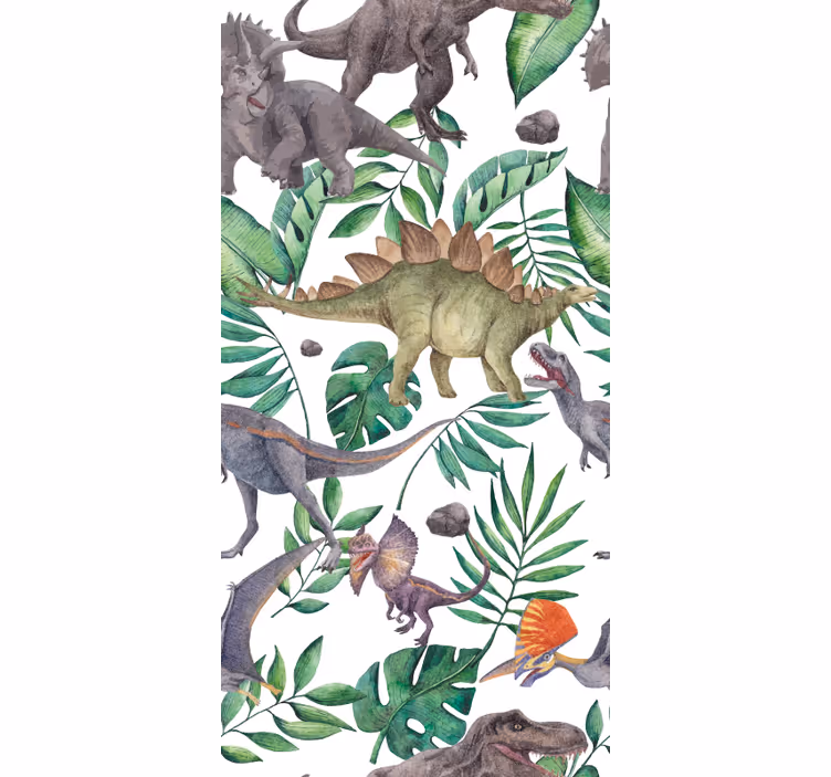 Jura aquarel patroon Dino jaloezie - TenStickers