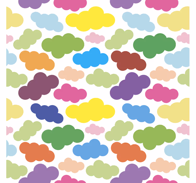 Kleurrijk patroon rolgordijn wolken - TenStickers