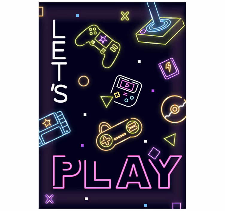 Neoncontroles nerd rolgordijn - TenStickers