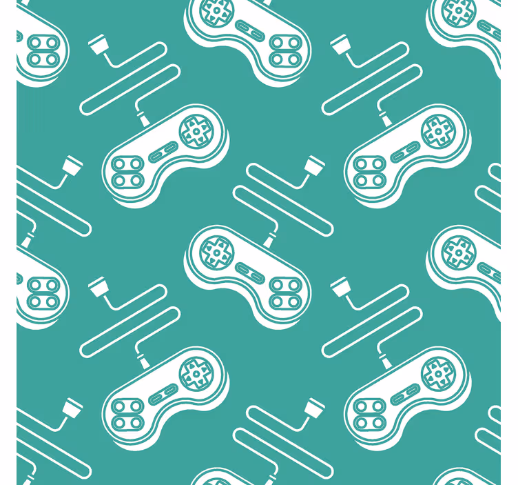 Retro groen wit controle patroon rolgordijn - TenStickers