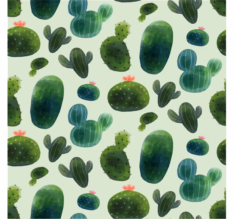Woestijn patroon rolgordijn cactus - TenStickers