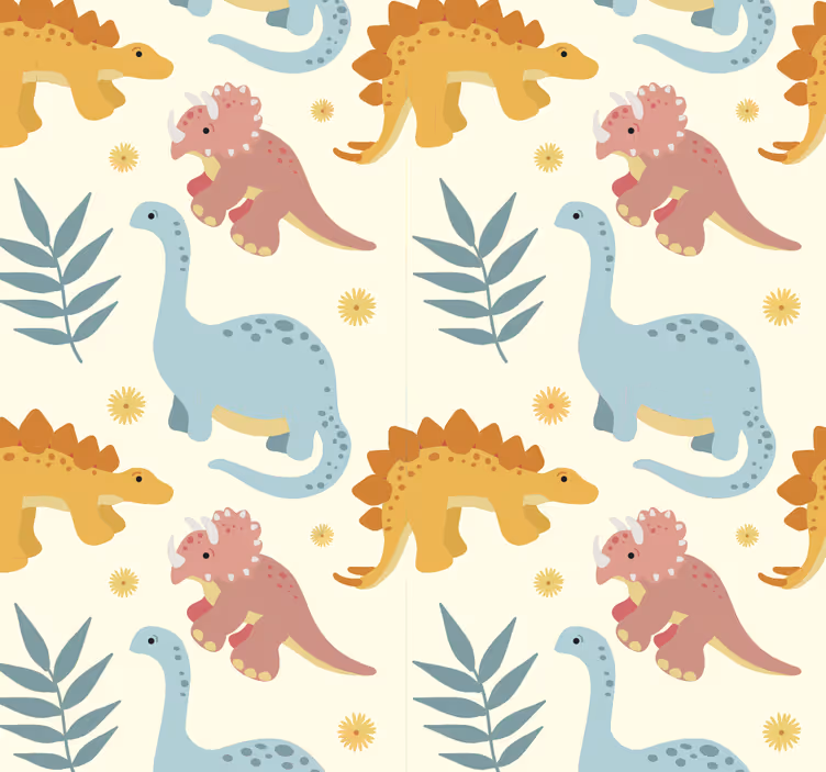 Minimalistische stijl raambekleding dinosaurus - TenStickers