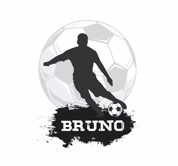 Aanpasbare voetbalbal voetbal rolgordijn - TenStickers