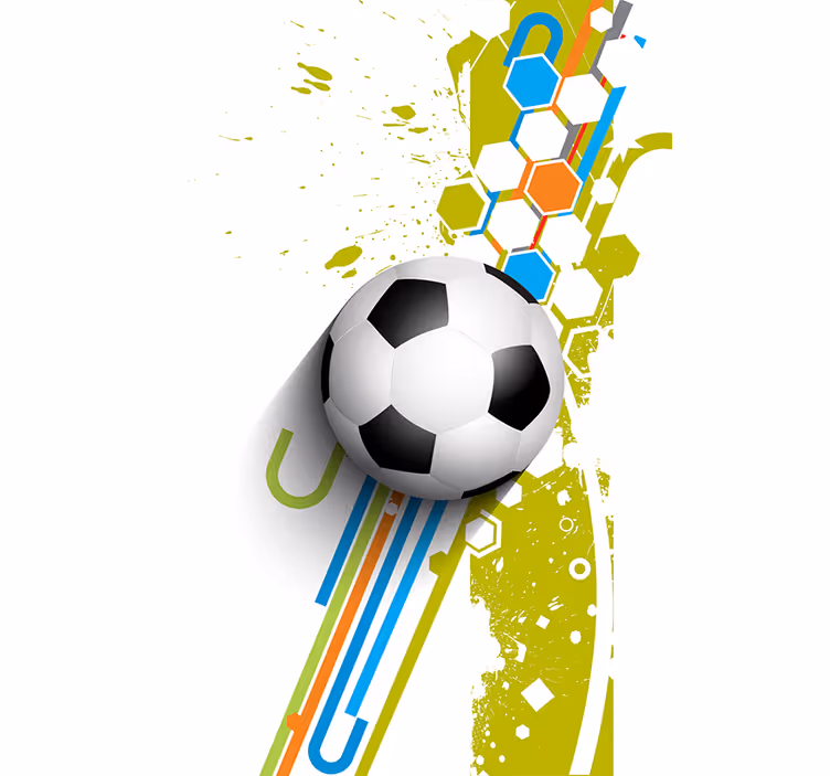 In actie voetbal rolgordijn - TenStickers