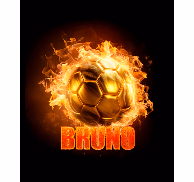 Gouden vuurbal voetbal rolgordijn - TenStickers