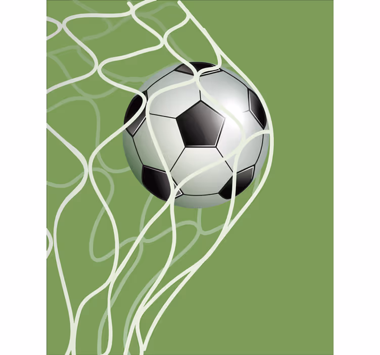 Voetbal in doel rolgordijn - TenStickers