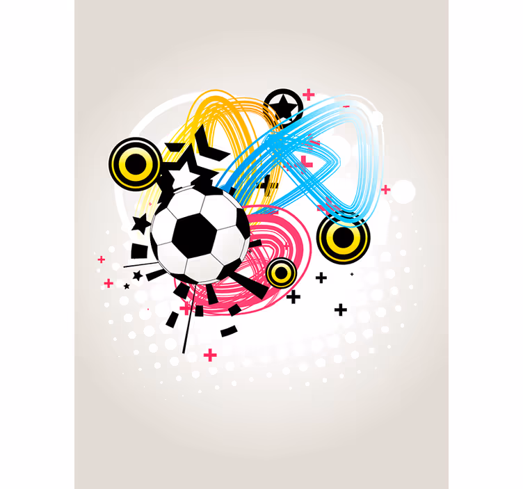 Passie in beweging voetbal rolgordijn - TenStickers