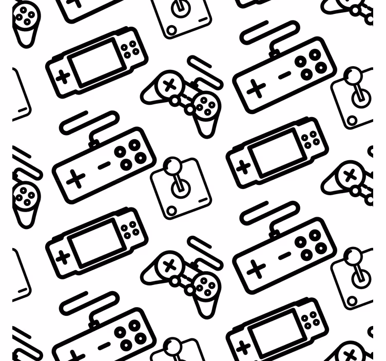 Minimalistische controllers nerd rolgordijn - TenStickers