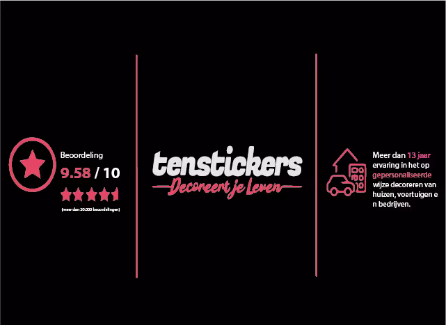 Tenstickers versiert je leven. Beoordeling 9.77/10 (meer dan 20.000 beoordelingen).