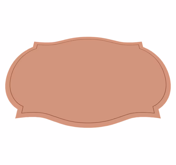 Vintage Etiketvorm placemat - TenStickers