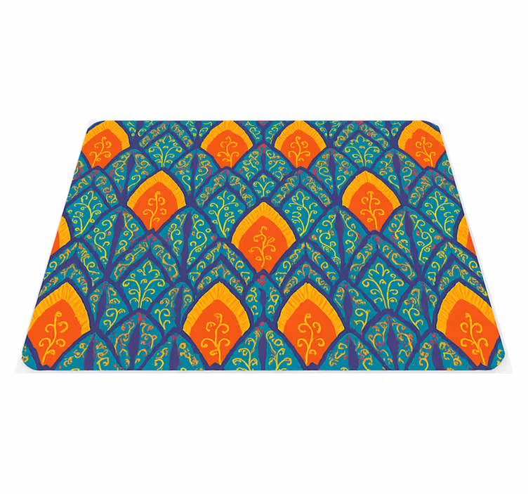 Originele placemat kleurrijk indiase pauwenpatroon - TenStickers