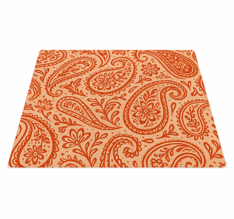 Originele placemat warm rood paisleypatroon - TenStickers