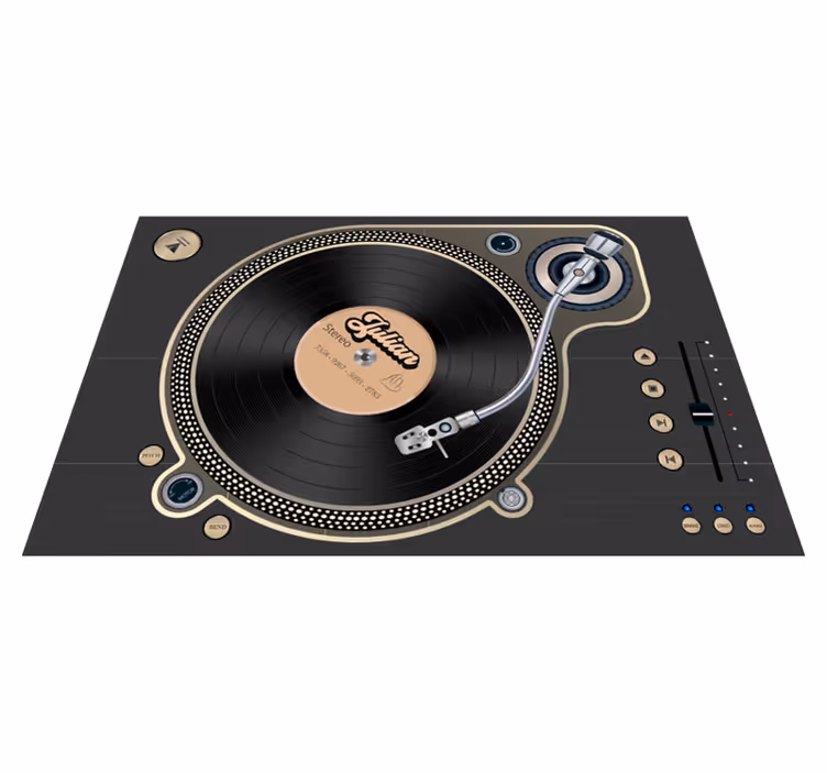 Vinyl schijfnaam placemats - TenStickers