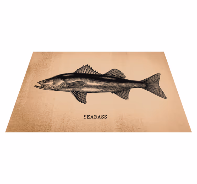 Placemat realistische zeebaars - TenStickers