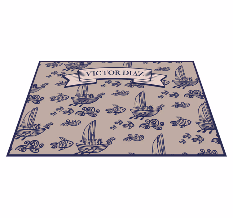 Originele placemat zeilmotief patroon - TenStickers